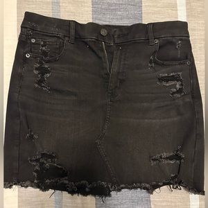 American Eagle Black Denim Skirt